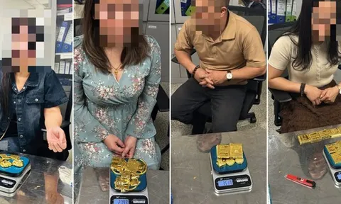 Hành khách giấu hơn 12 kg vàng miếng trong áo ngực và quần để mang vào Việt Nam