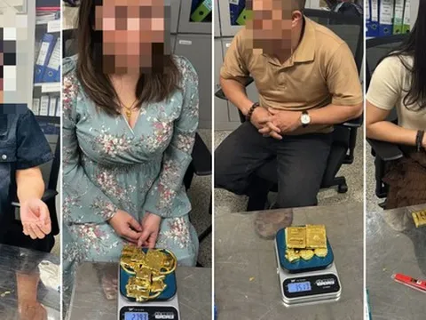 Hành khách giấu hơn 12 kg vàng miếng trong áo ngực và quần để mang vào Việt Nam
