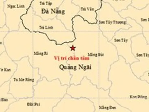 Liên tiếp 4 trận động đất xảy ra ở xã miền núi Quảng Ngãi