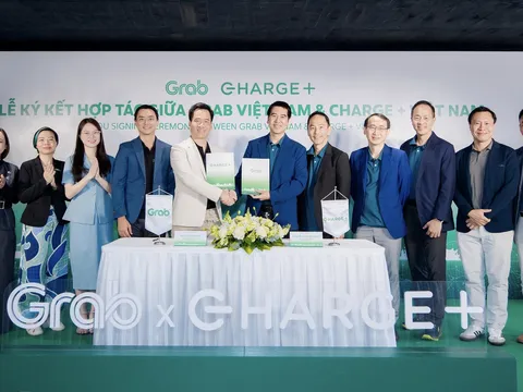 Grab Việt Nam và Charge+ hợp tác phát triển mạng lưới trạm sạc xe điện tại Việt Nam